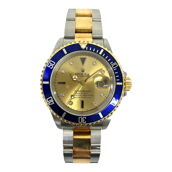 Rolex Submariner Date 16613SG Champagne Diamond Dial Jul 1992