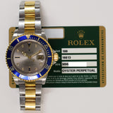 Rolex Submariner Date 16613SG Silver Diamond Dial Jun 2009 - View 2