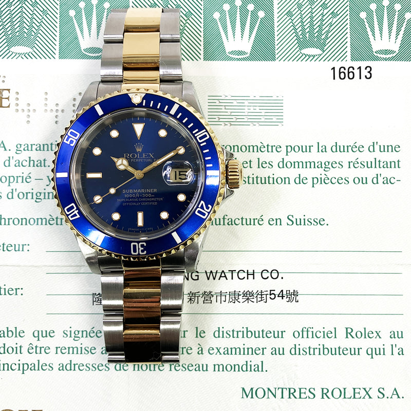 Rolex Submariner Date 16613 Blue Dial