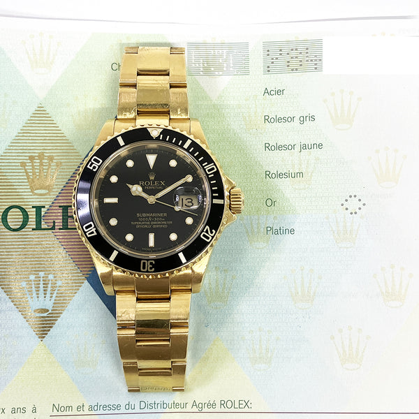 Rolex Submariner Date 16618LN Black Dial Jun 2005