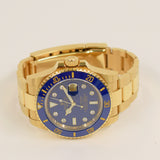 Rolex Submariner Date 40mm Yellow Gold 116618GLB Blue Diamond Dial - View 3