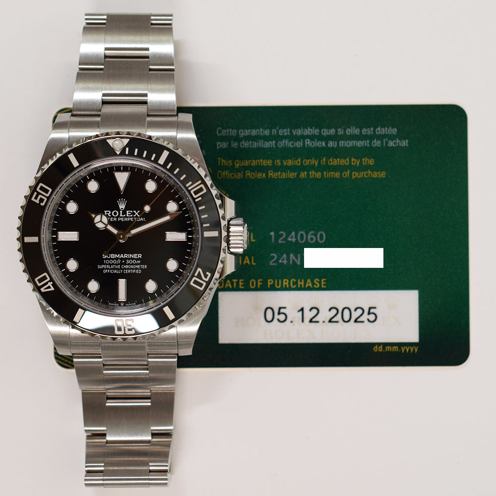 Rolex Submariner (No Date) 124060 Black Dial Dec 2025 – CHRONONATION