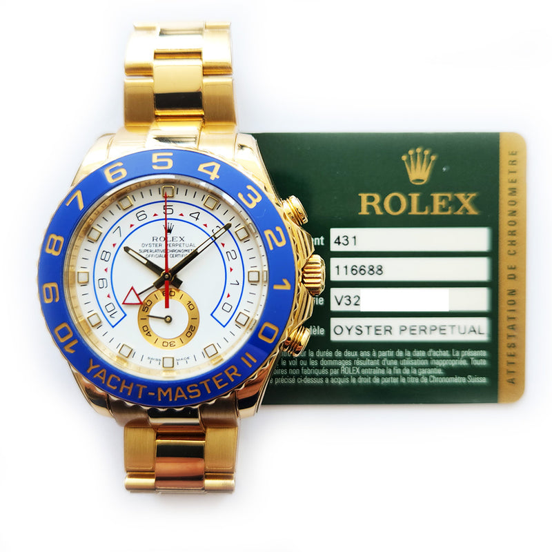 Rolex Yacht-Master II 116688 White Dial Feb 2011