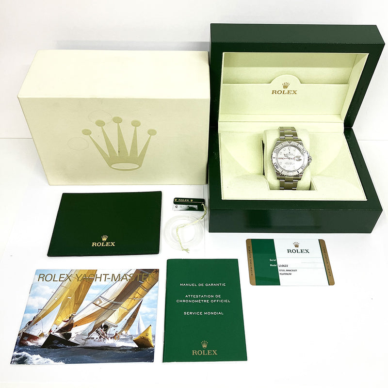 Rolex Yacht Master 116622 Platinum Dial Mar 2015