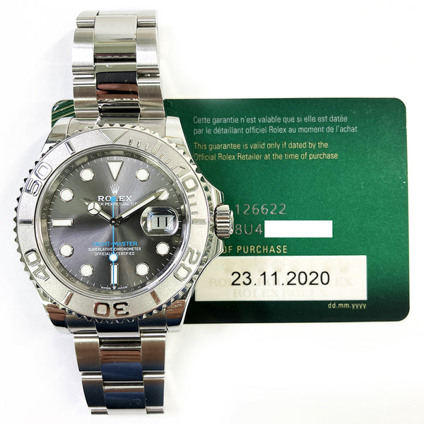 Rolex Yacht Master 126622 Slate Dial Nov 2020