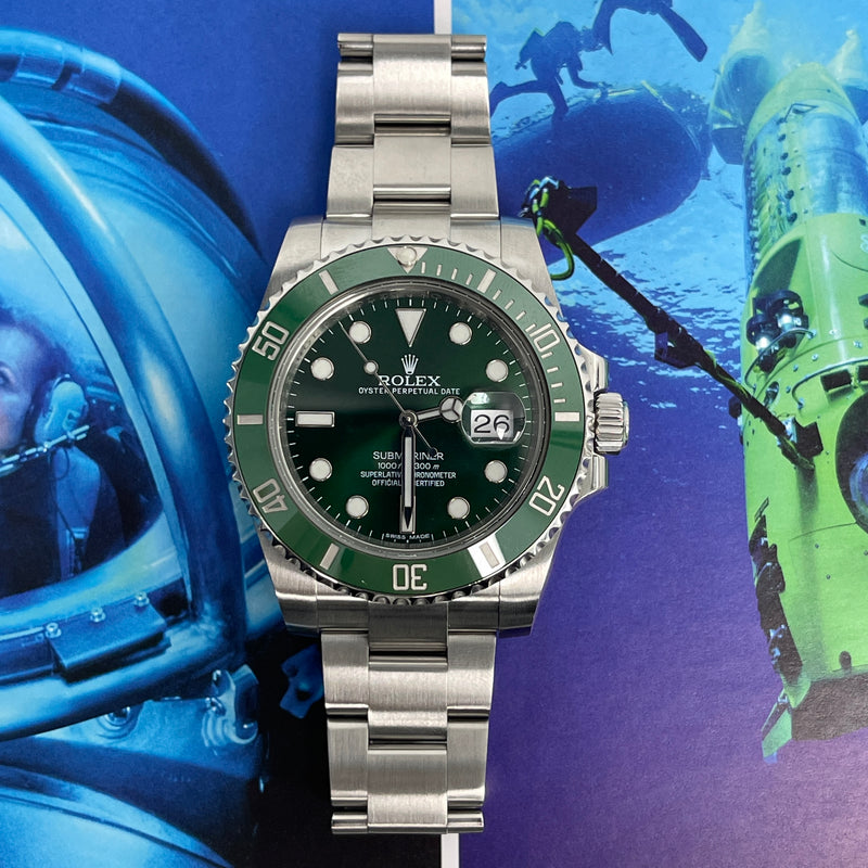 Rolex Submariner Hulk Date 40 Green Dial 116610LV 116610 | WatchGuyNYC