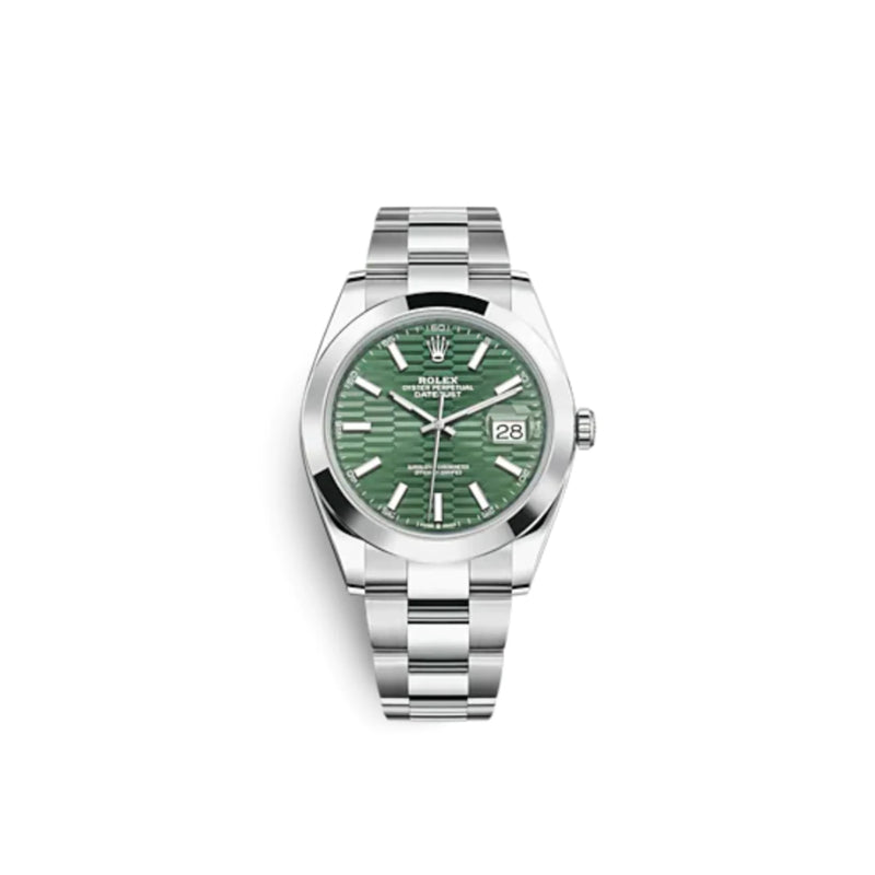 Rolex Datejust 126300 Green Fluted Dial
