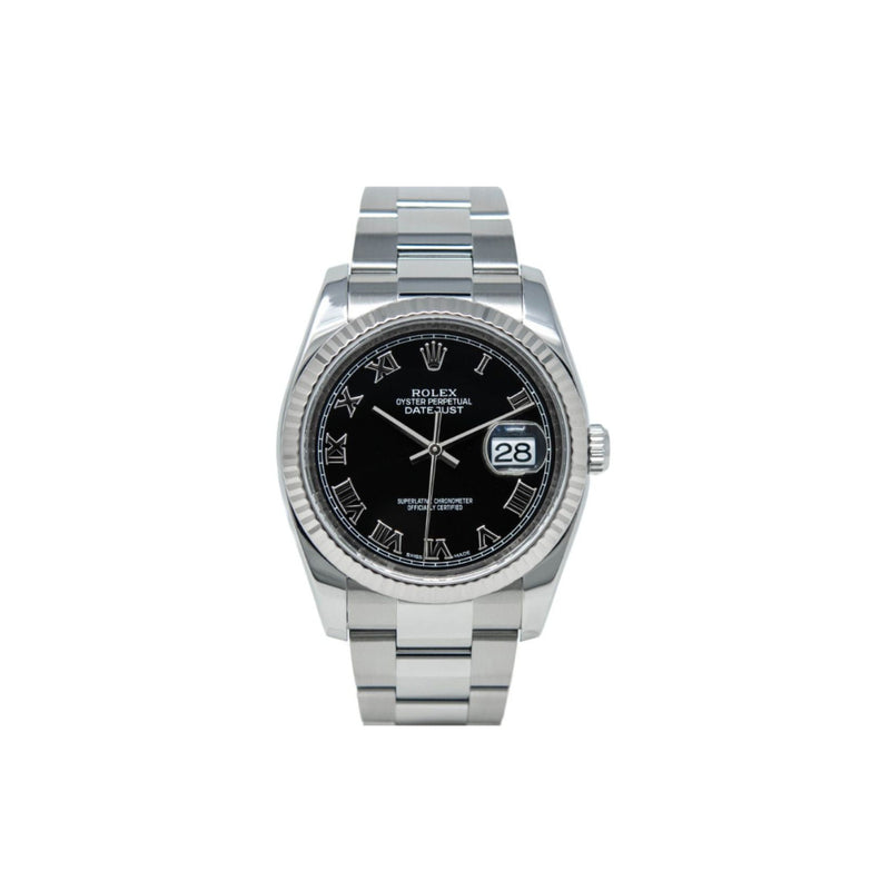 Rolex Datejust 116234 Black Roman Dial