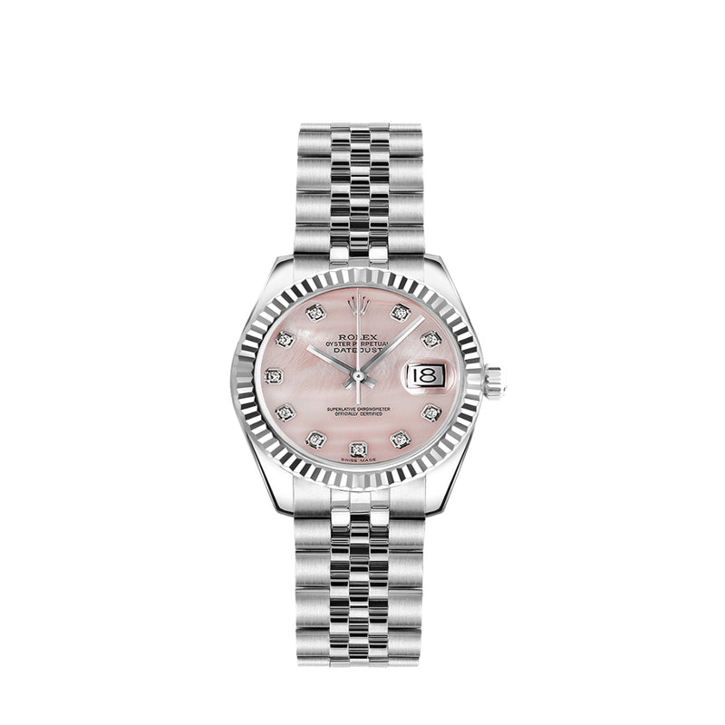 Rolex Lady-Detajust 179174 Pink Mop Diamond Dial