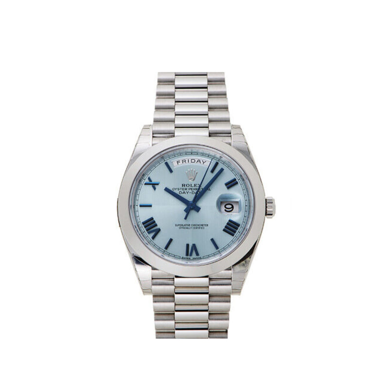 Rolex Day-Date 228206 Ice Blue Roman Dial