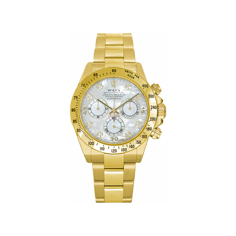 Rolex Cosmograph Daytona 116528 White Mop Diamond Dial