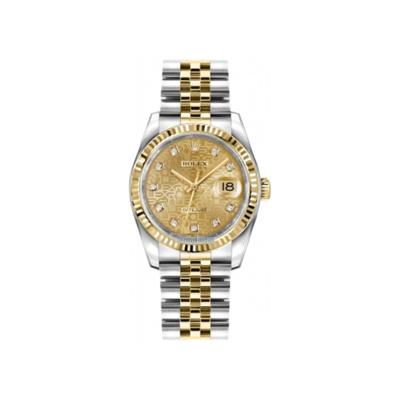 Rolex Datejust 116233 Champagne Jubilee Diamond
