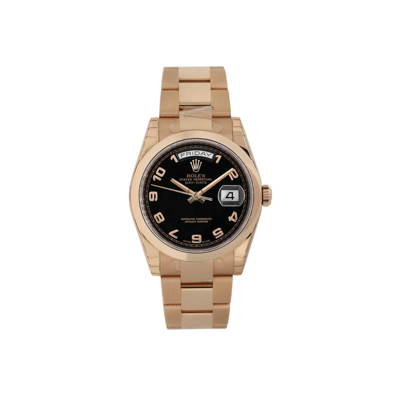 Rolex Day-Date 118205 Black Arabic Dial