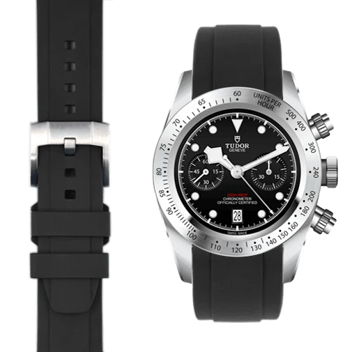 Tudor Black Bay Chronograph CURVED END RUBBER STRAP