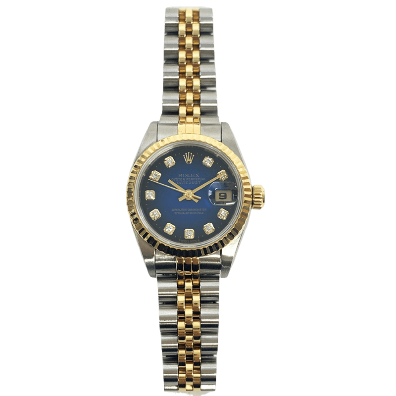 Rolex Lady-Datejust 69173 Black/Blue Diamond Dial