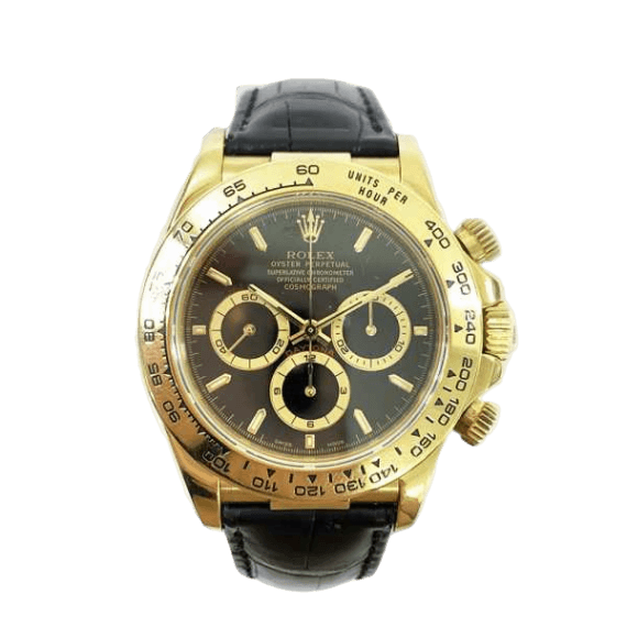 Rolex Cosmograph Daytona 116518LN Black/Crocodile Dial