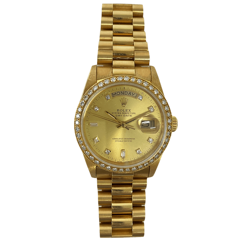 Rolex Day-Date 18348 Champagne Diamond Dial