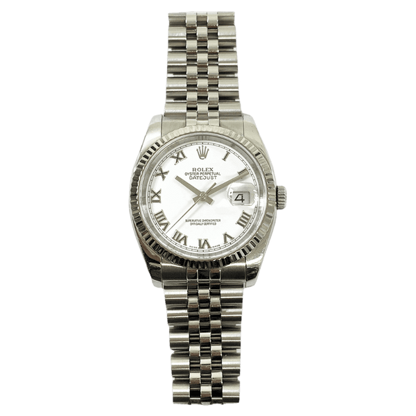 Rolex Datejust 116234 White Roman Dial CHRONONATION