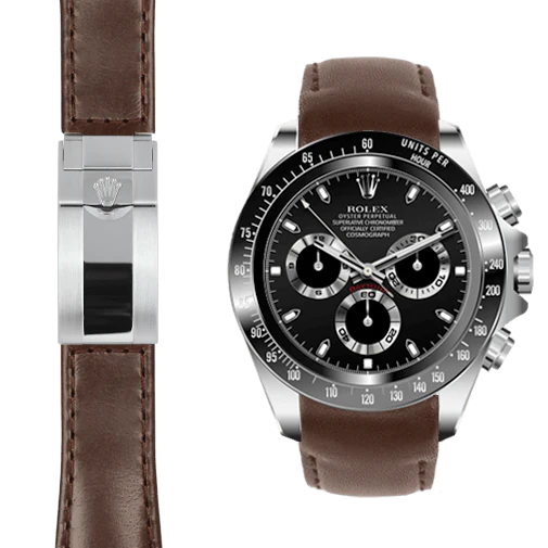Ceramic Daytona CURVED END LEATHER STRAP