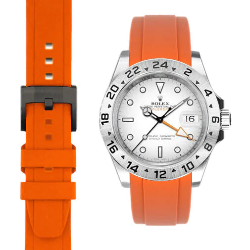 Explorer II 42mm CURVED END RUBBER STRAP