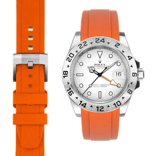 Explorer II 42mm CURVED END RUBBER STRAP