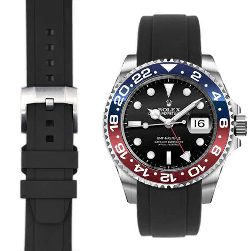 GMT Master II Ceramic Jubilee CURVED END RUBBER STRAP