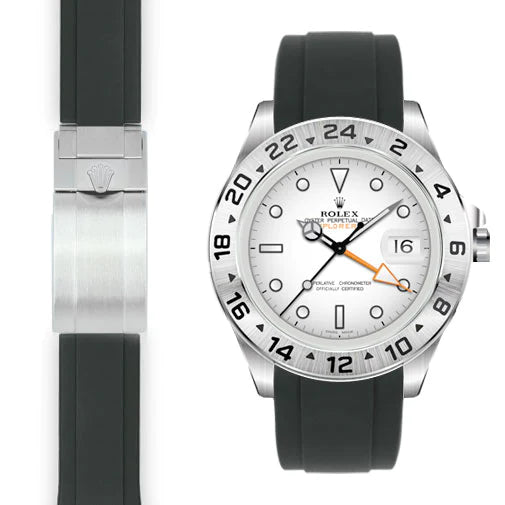 Explorer II 42mm CURVED END RUBBER STRAP