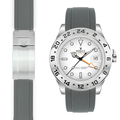 Explorer II 42mm CURVED END RUBBER STRAP