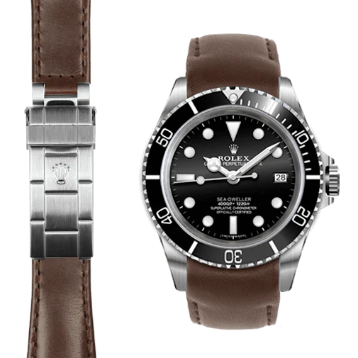 Sea-Dweller CURVED END LEATHER STRAP
