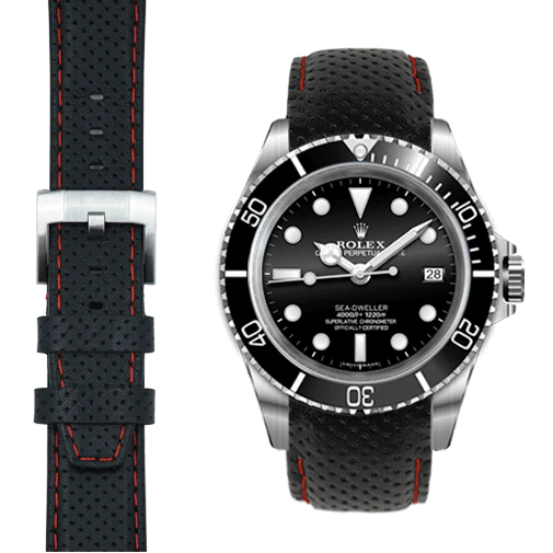 Sea-Dweller CURVED END RACING LEATHER STRAP