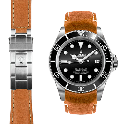Sea-Dweller CURVED END LEATHER STRAP