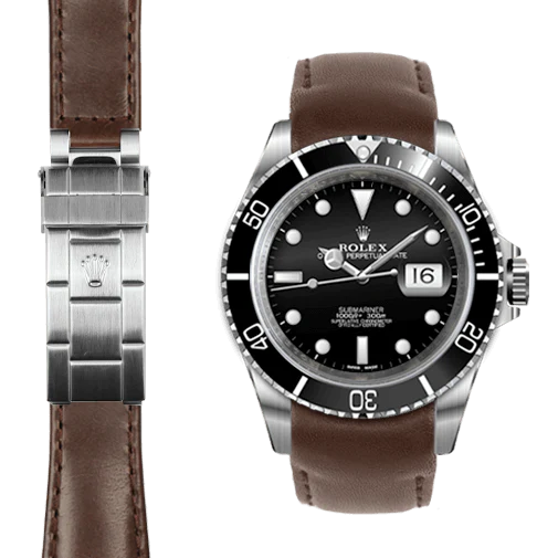 Submariner CURVED END LEATHER STRAP
