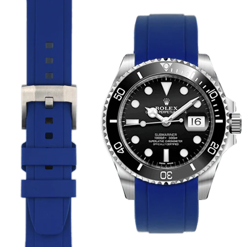 Submariner Ceramic CURVED END RUBBER STRAP