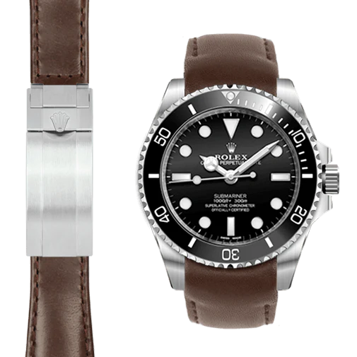 Submariner No-Date CURVED END LEATHER STRAP