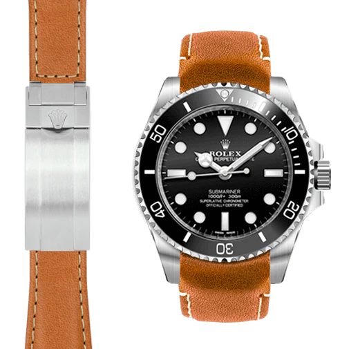 Submariner No-Date CURVED END LEATHER STRAP
