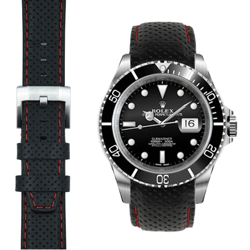 Submariner Date CURVED END RACING LEATHER STRAP