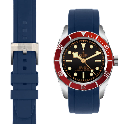 Tudor Heritage Black Bay CURVED END RUBBER STRAP