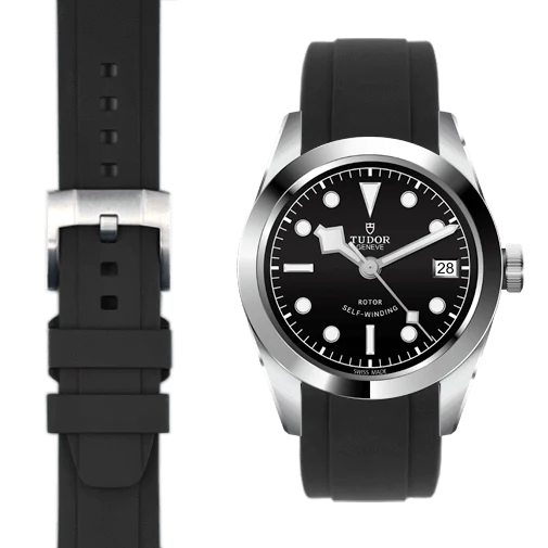 Tudor Black Bay 41mm CURVED END RUBBER STRAP