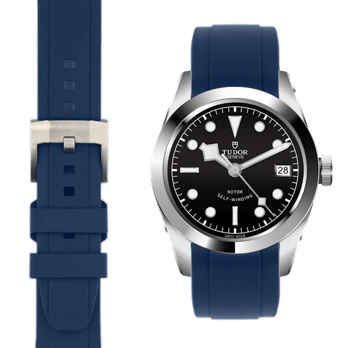Tudor Black Bay 41mm CURVED END RUBBER STRAP