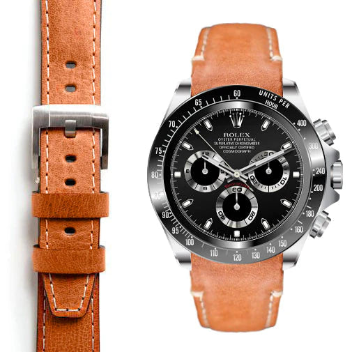 Ceramic Daytona CURVED END LEATHER STRAP