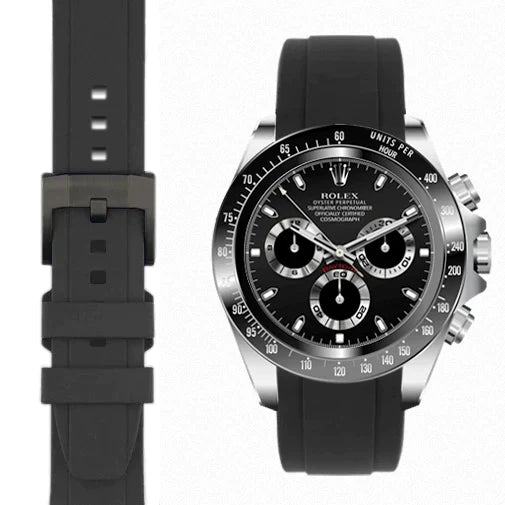 Ceramic Daytona CURVED END RUBBER STRAP