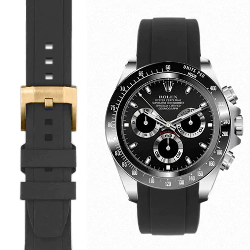 Ceramic Daytona CURVED END RUBBER STRAP
