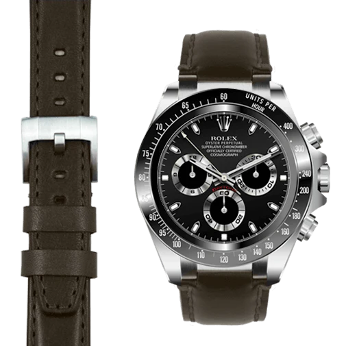 Ceramic Daytona STEEL END LINK LEATHER STRAP