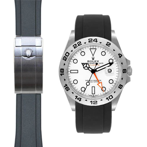 Explorer II CURVED END RUBBER STRAP