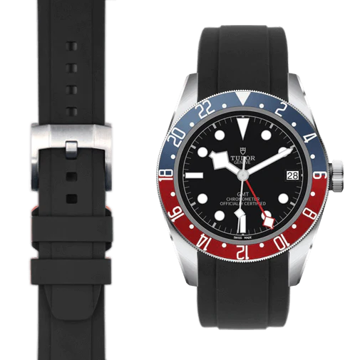 Tudor Black Bay GMT CURVED END RUBBER STRAP